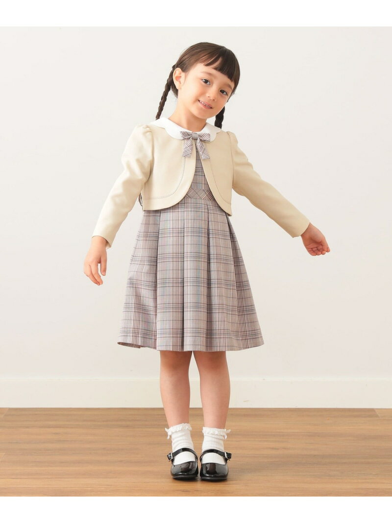 セレモニー ワンピース + ボレロ セット 2026SS(110~130cm) ビームスセレモニー2026 BEAMS mini ビームス ミニ ワンピース・ドレス ドレス パープル ホワイト【先行予約】*【送料無料】[Rakuten Fashion]