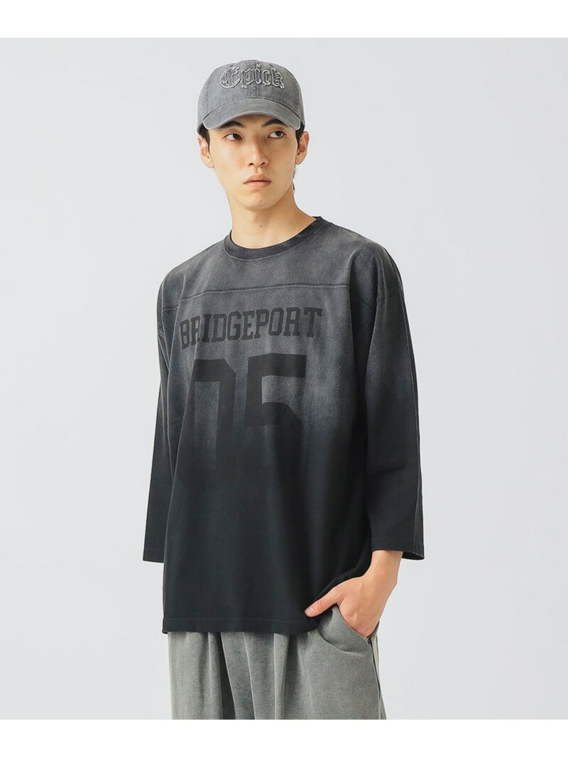 フェード フットボール ロング スリーブ Tシャツ BEAMS HEART MEN ビームス ハート トップス カットソー・Tシャツ ネイビー ブラック【送料無料】[Rakuten Fashion]のサムネイル