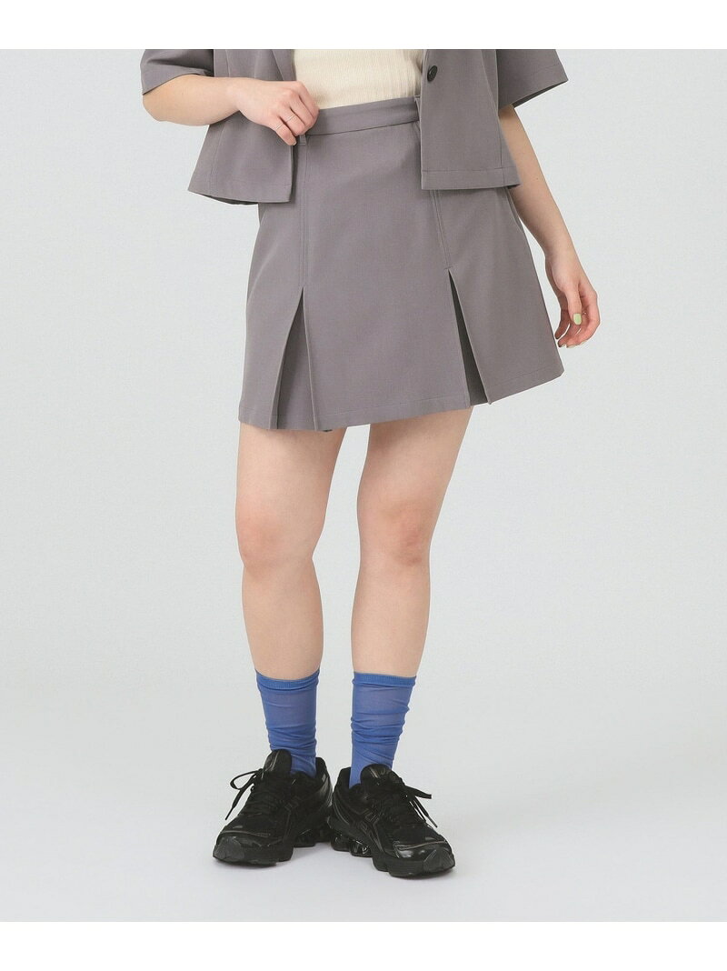ボックス タック ミニ スカート Ray BEAMS ビームス ウイメン スカート その他のスカート ブラック【送料無料】[Rakuten Fashion]