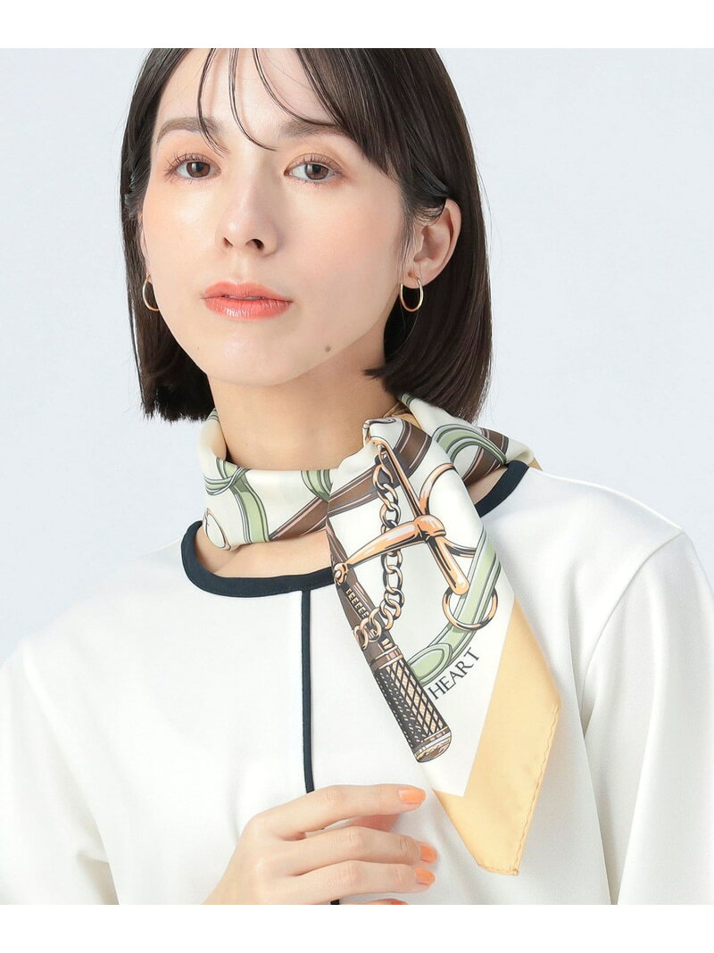 BEAMS/ビームスの【SALE／30%OFF】柄 プリント スカーフ セレモニー 入学 入園 卒業 卒園 ママスーツ 七五三 通勤 オフィススタイル オンオフ兼用 きれいめ フォーマル ビームスセレモニー2026 BEAMS HEART WOMEN ビームス ハート ファッション雑貨 スカーフ・バン【RBA_E】[Rakuten Fashion]｜アングル3