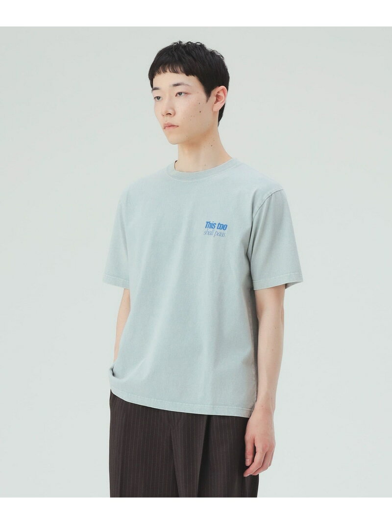 Rakuten - 【ユニセックス】フェード ワンポイント プリント Tシャツ BEAMS HEART MEN ビームス ハート トップス カットソー・Tシャツ ピンク ブルー【送料無料】[Rakuten Fashion]