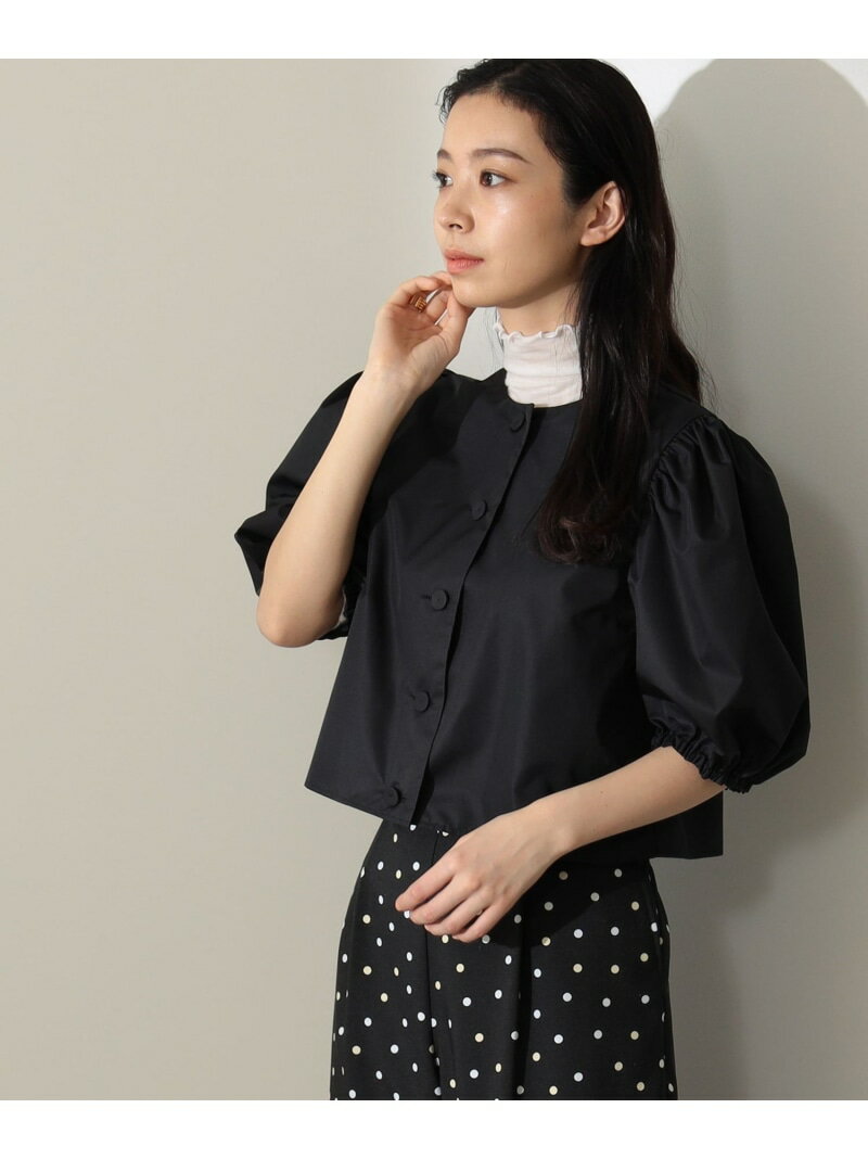 【SALE／50%OFF】【6/30新規値下げ】Demi-Luxe BEAMS / 2WAY タフタブラウス Demi-Luxe BEAMS デミルクス ビームス トップス シャツ・ブラウス ブラック ピンク【RBA_E】【送料無料】[Rakuten Fashion]のサムネイル
