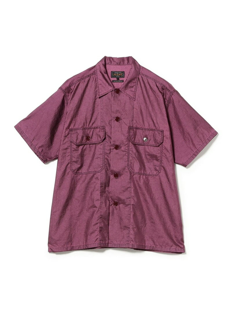 MIL-SHT Nylon Rip stop Pigment Dye BEAMS PLUS ビームス メン トップス シャツ・ブラウス イエロー ピンク【送料無料】[Rakuten Fashion]
