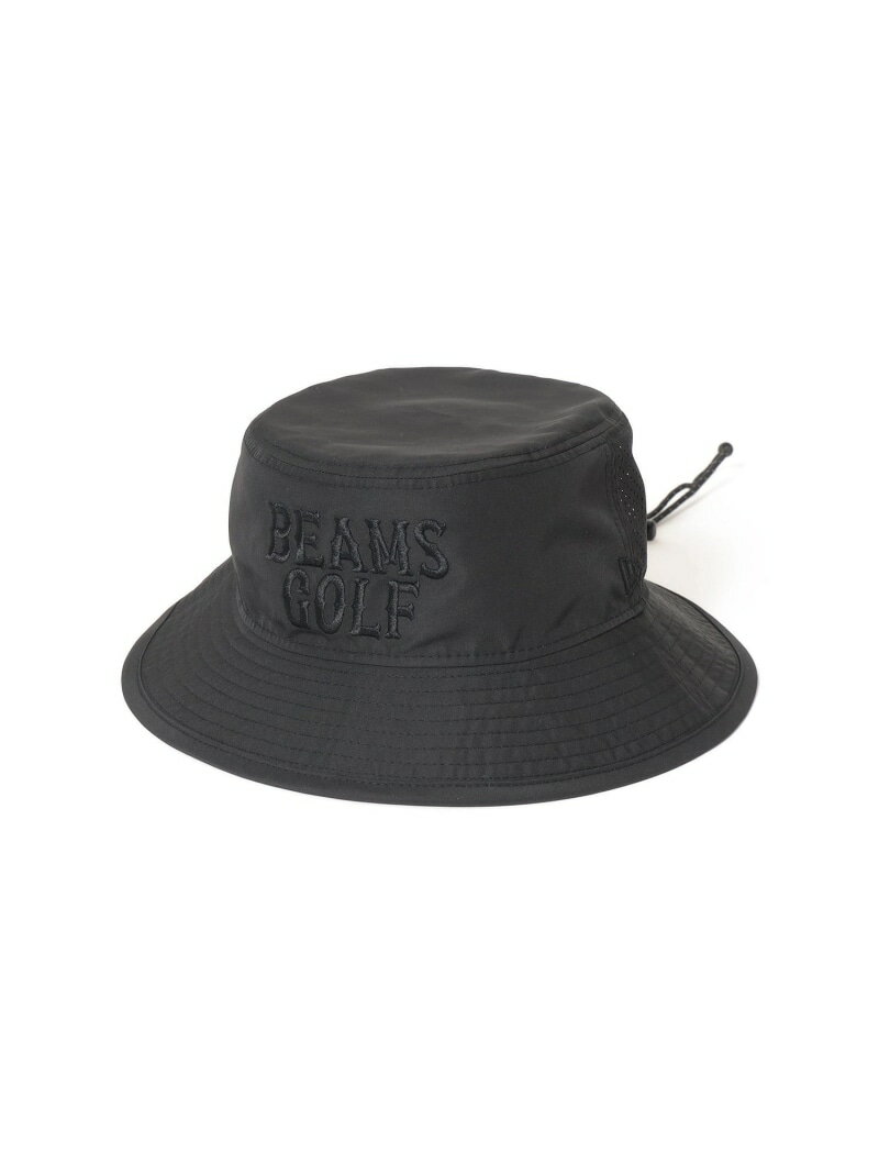 【別注】NEW ERA / ロゴ刺繍 アドベンチャー ハット BEAMS GOLF ビームス ゴルフ 帽子 キャップ ブラック グリーン【送料無料】[Rakuten Fashion]