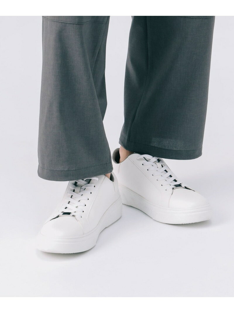 フェイクレザー スニーカー(25.5~27.5cm) BEAMS HEART MEN ビームス ハート シューズ・靴 スニーカー ブラック ホワイト【先行予約】*【送料無料】[Rakuten Fashion]