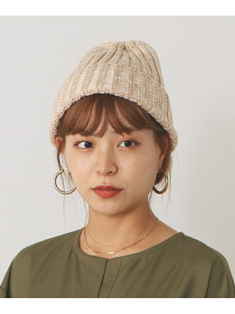 【SALE／20%OFF】BEAMS HEART / ミックス ワッチ BEAMS HEART WOMEN ビームス ハート 帽子 ニット帽・ビーニー ホワイト イエロー ブルー【RBA_E】[Rakuten Fashion]のサムネイル