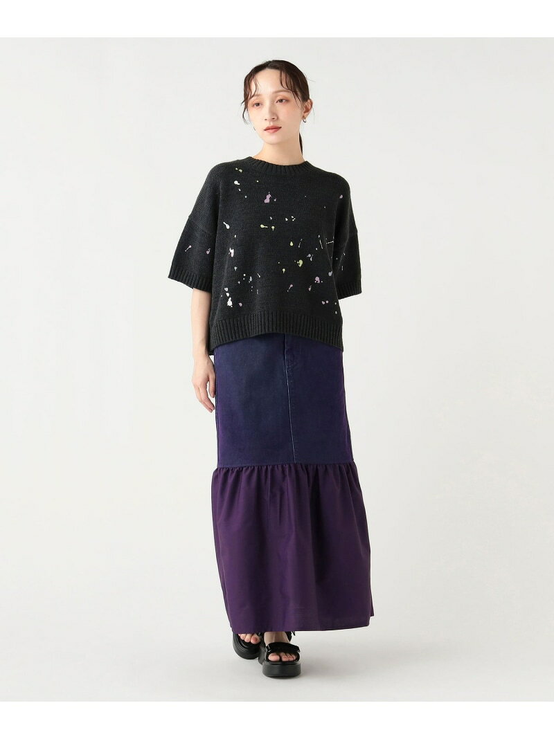 【SALE／30%OFF】【6/18新規値下げ】カラー ペイント ニット 26SS イージーケア BEAMS HEART WOMEN ビームス ハート トップス ニット グレー ホワイト【RBA_E】【送料無料】[Rakuten Fashion] beams-10095354 BEAMS/ビームス サンプル画像3