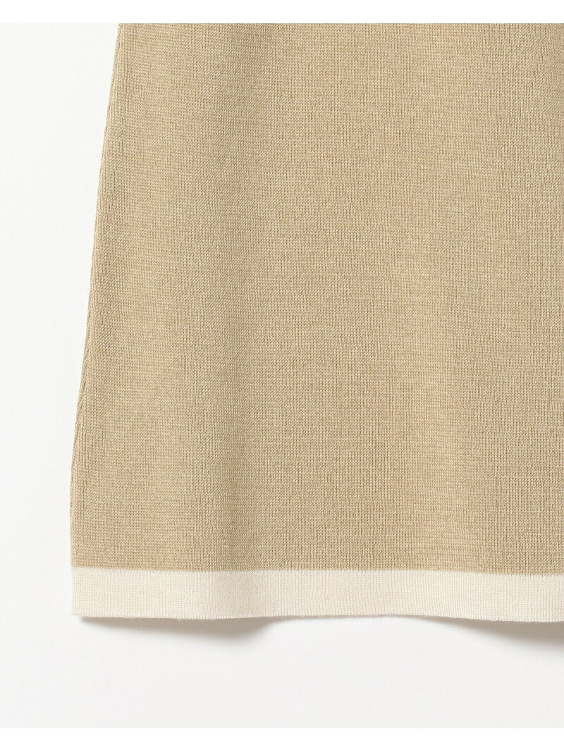在庫最新品 SLOANE / 別注 ミラノリブ 配色 ノースリーブ ニット Demi-Luxe BEAMS デミルクス ビームス ニット 半袖ニット ベージュ:BEAMS/ビームス 即納在庫あ