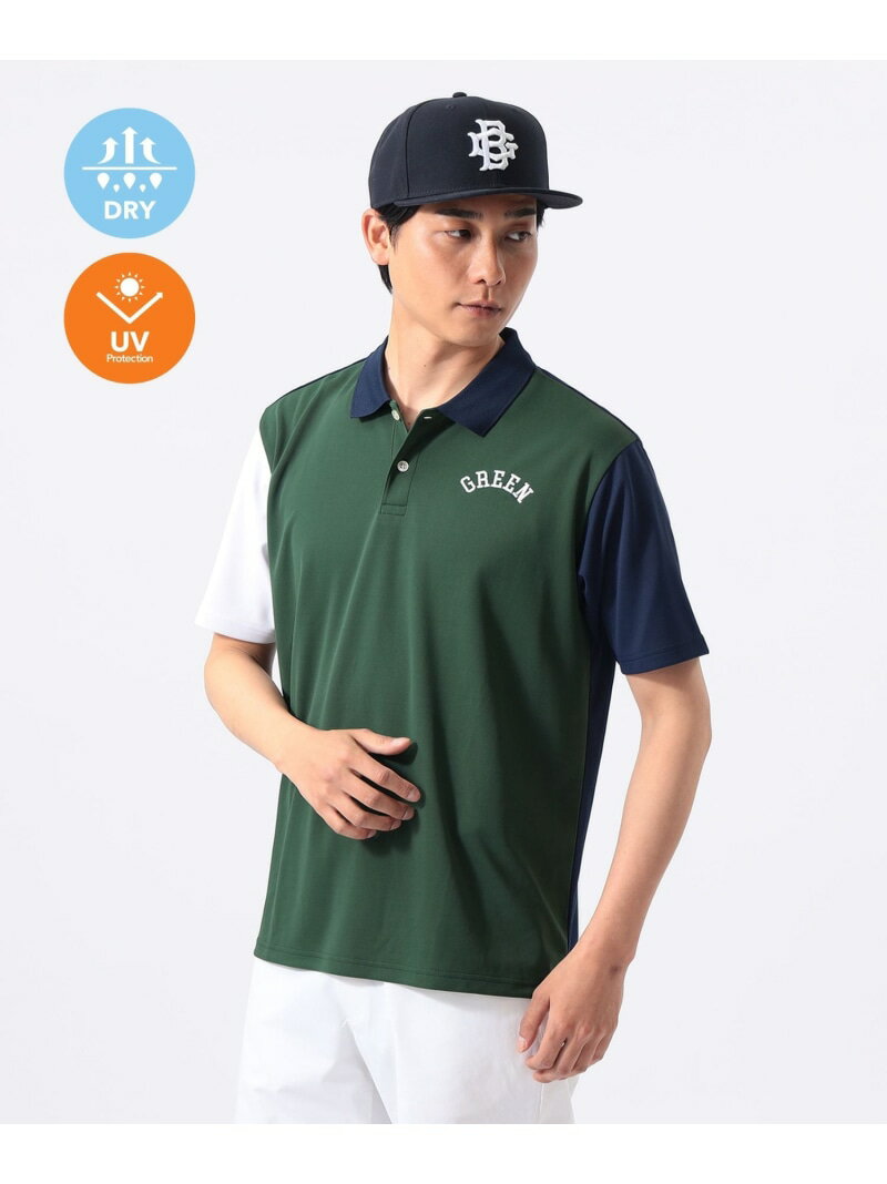 樂天商城 - ORANGE LABEL / クレイジーパターン GREEN ロゴ ポロシャツ(吸水速乾・UVカット) BEAMS GOLF ORANGE LABEL ビームス ゴルフ トップス ポロシャツ ホワイト グリーン ネイビー【送料無料】[Rakuten Fashion]