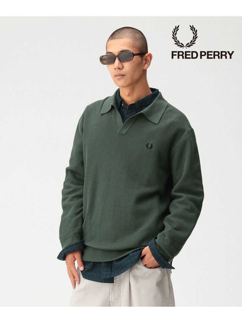 FRED PERRY Skipper Knit Long Sleeve Polo…