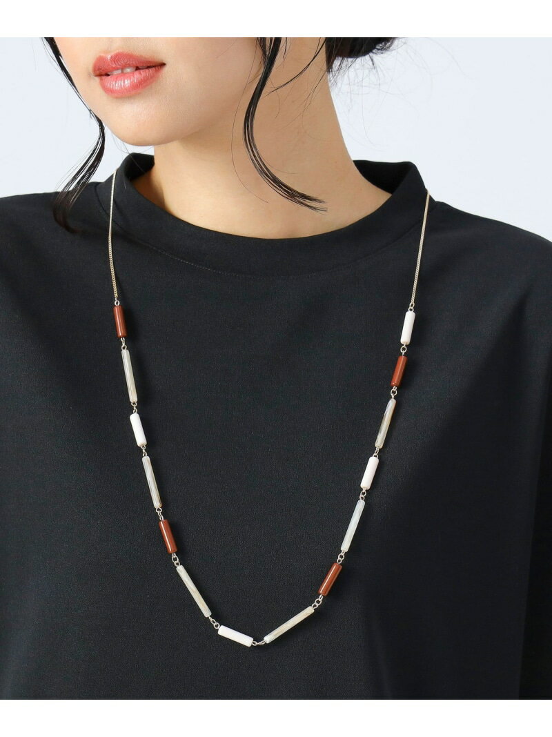 ビーズ ミックス ロング ネックレス BEAMS HEART WOMEN ビームス ハート アクセサリー・腕時計 ネックレス シルバー ゴールド[Rakuten Fashion]のサムネイル