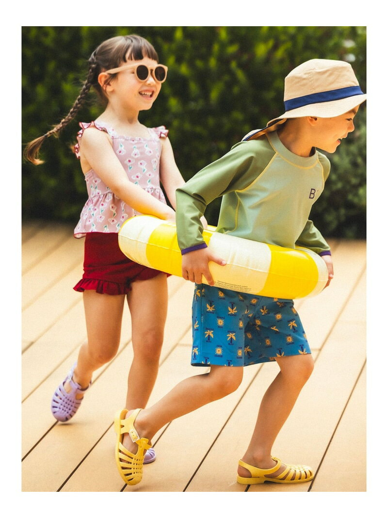 Rakuten - ラッシュガード スイムショーツ セット2026SS(100~130cm)プール 水遊び BEAMS mini ビームス ミニ 水着・スイムグッズ 水着 グリーン【先行予約】*【送料無料】[Rakuten Fashion]