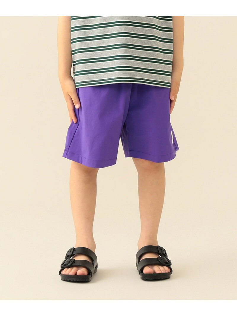 乐天商城 - 【WEB限定】撥水 ナイロン ショートパンツ 2026SS(90~140cm)外遊び プチプラ 通園 通学 キッズ お着換え 旅行 子供服 まとめ買い BEAMS mini ビームス ミニ パンツ その他のパンツ パープル グレー[Rakuten Fashion]