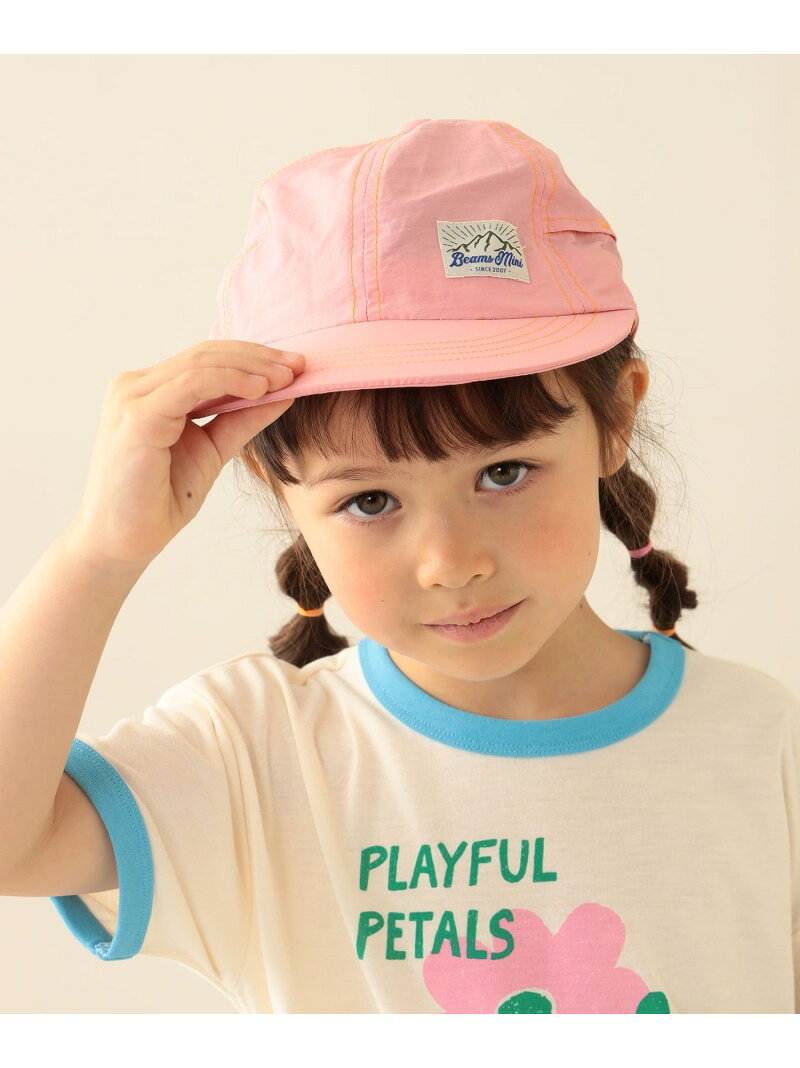 乐天商城 - ベンチレーション キャップ 2026SS BEAMS mini ビームス ミニ 帽子 キャップ ホワイト グリーン ピンク[Rakuten Fashion]