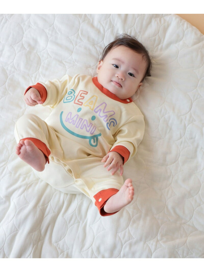 スマイル ロンパース 2025FW(70~80cm) BEAMS mini ビームス ミニ マタニティウェア・ベビー用品 ロンパース・カバーオール グレー ピンク イエロー ホワイト[Rakuten Fashion]