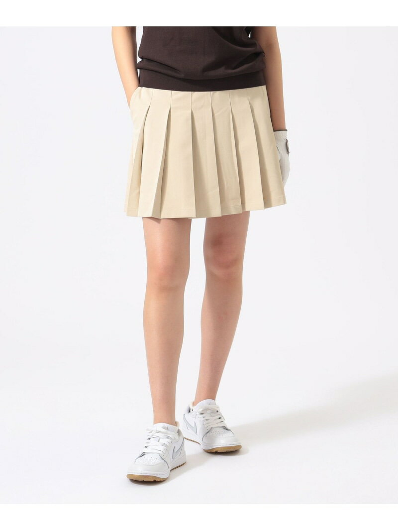 Rakuten - ORANGE LABEL / ストレッチ プリーツスカート(撥水・UVカット) BEAMS GOLF ORANGE LABEL ビームス ゴルフ スカート その他のスカート ホワイト ベージュ ネイビー【送料無料】[Rakuten Fashion]