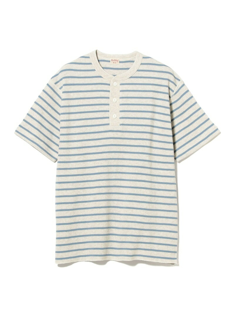 Rakuten - 【別注】Healthknit / Honeycomb Thermal Henry Neck T-shirt Horizontal Stripe BEAMS PLUS ビームス メン トップス カットソー・Tシャツ【送料無料】[Rakuten Fashion]