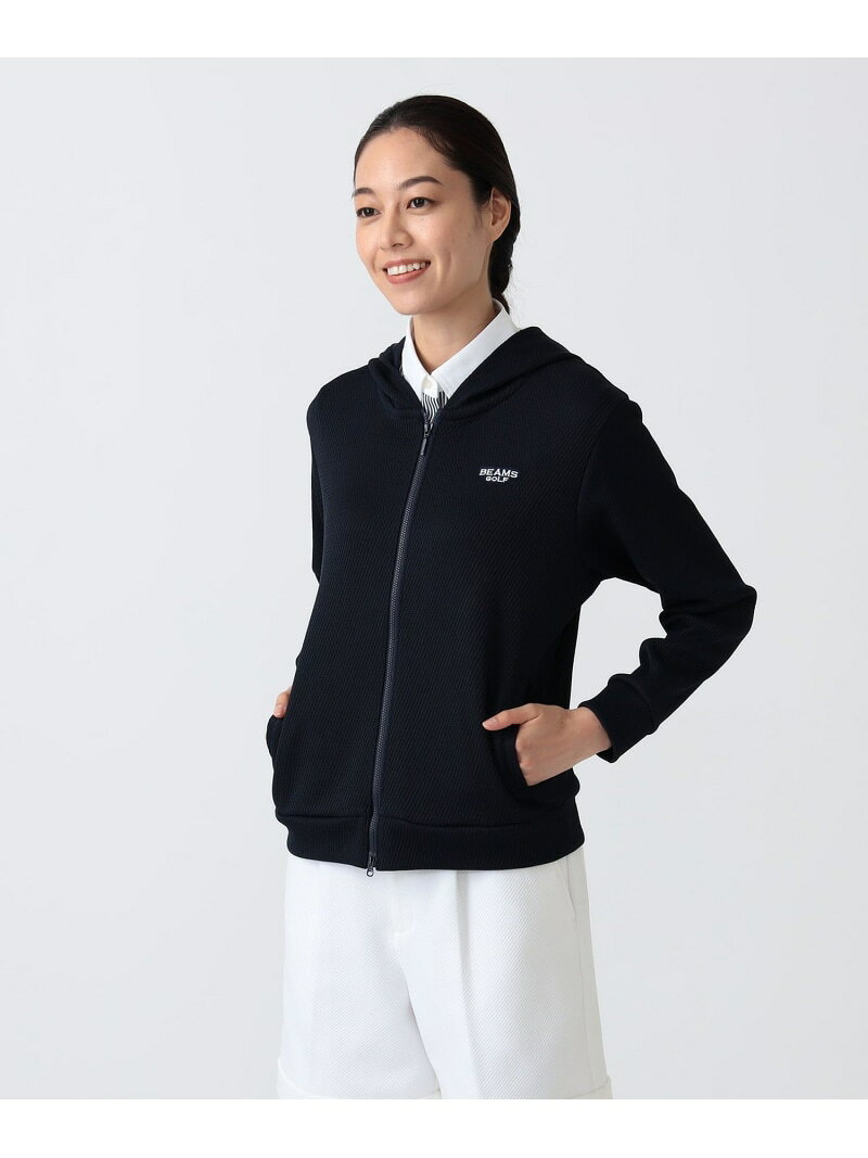 PURPLE LABEL / ボンディングジャージ フルジップ パーカー BEAMS GOLF PURPLE LABEL ビームス ゴルフ トップス スウェット・トレーナー パープル ネイビー【送料無料】[Rakuten Fashion]