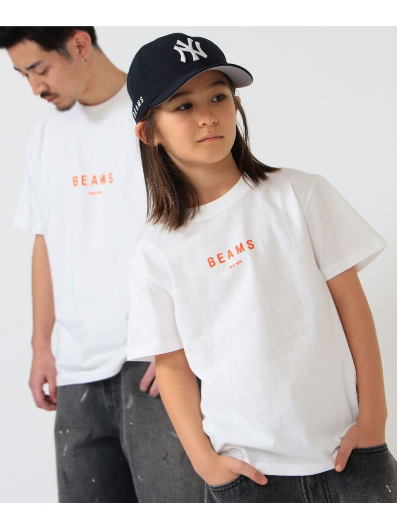 BEAMS * こども ビームス / BEAMS ロゴ Tシャツ (110~160cm) 26SS こども ビームス コドモ ビームス トップス カットソー・Tシャツ ブラック ホワイト ネイビー【送料無料】[Rakuten Fashion]
