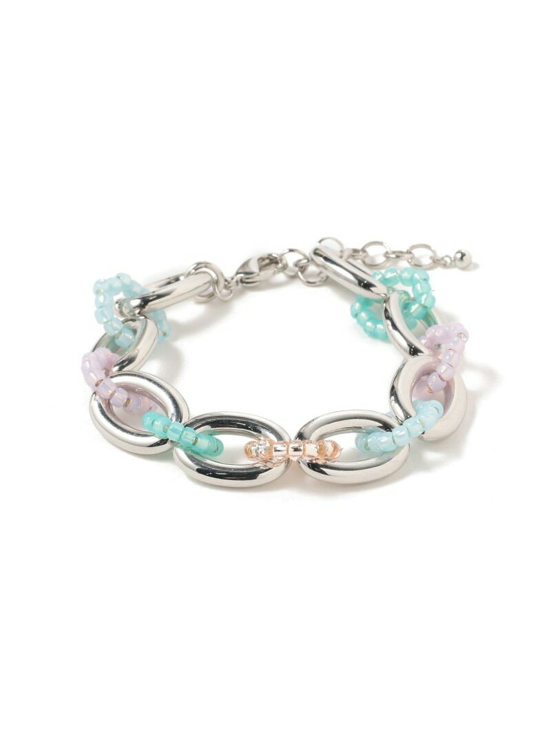 Ray BEAMS / ビーズ ミックス チェーン ブレスレット Ray BEAMS ビームス ウイメン アクセサリー・腕時計 その他のアクセサリー・腕時計 シルバー【送料無料】[Rakuten Fashion]