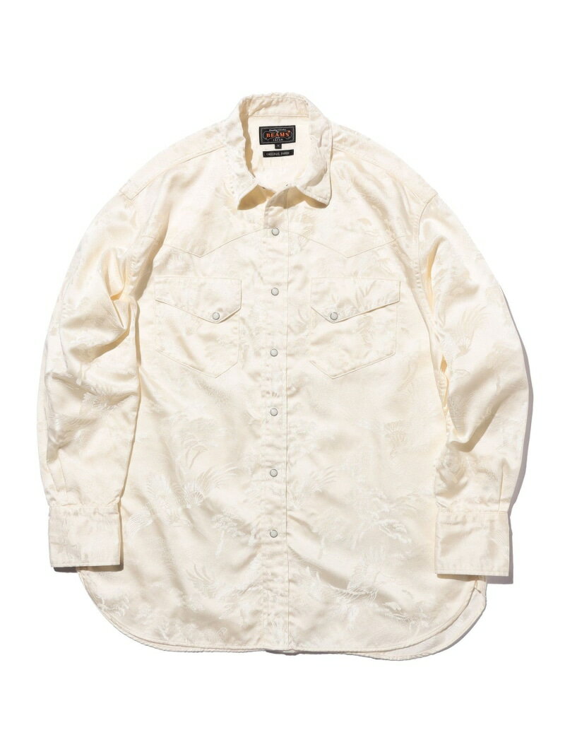 BEAMS PLUS / ジャカード ウェスタンシャツ BEAMS PLUS ビームス メン トップス シャツ・ブラウス ホワイト【送料無料】[Rakuten Fashion]