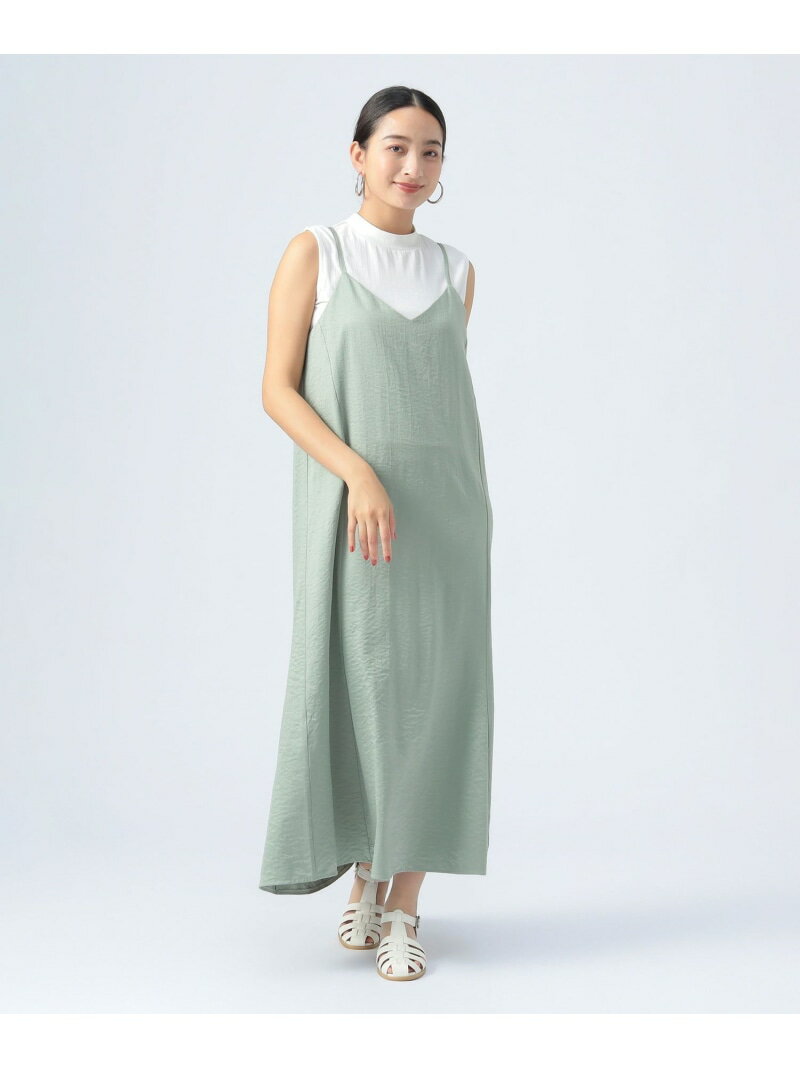 【SALE／40%OFF】キャミソールワンピース&ハイネックトップス(セットアイテム) BEAMS HEART WOMEN ビームス ハート ワンピース・ドレス その他のワンピース・ドレス ブラック グリーン【RBA_E】【送料無料】[Rakuten Fashion]