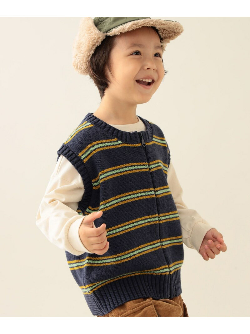 【SALE／20%OFF】ボーダー ニット ベスト 2025FW(90...(4)