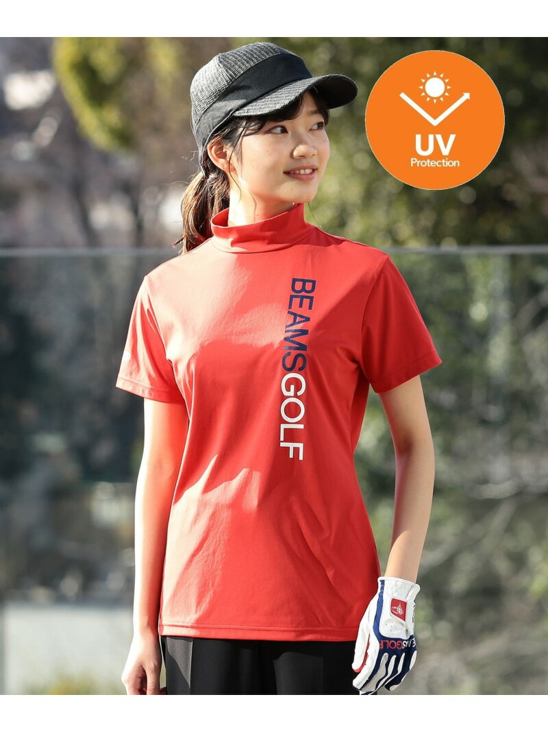 【UVカット・吸水速乾】BEAMS GOLF ORANGE LABEL / スポーツロゴ モックネック BEAMS GOLF ORANGE LABEL ビームス ゴルフ トップス スウェット・トレーナー レッド ホワイト ブラック ネイビー【送料無料】[Rakuten Fashion]