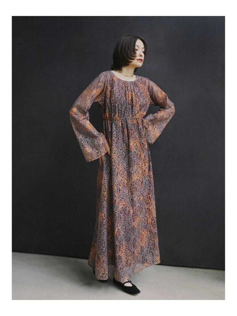 RBS / ペイズリー レース プリント ワンピース Ray BEAMS ビームス ウイメン ワンピース・ドレス その他のワンピース・ドレス グリーン ブラウン【送料無料】[Rakuten Fashion]のサムネイル