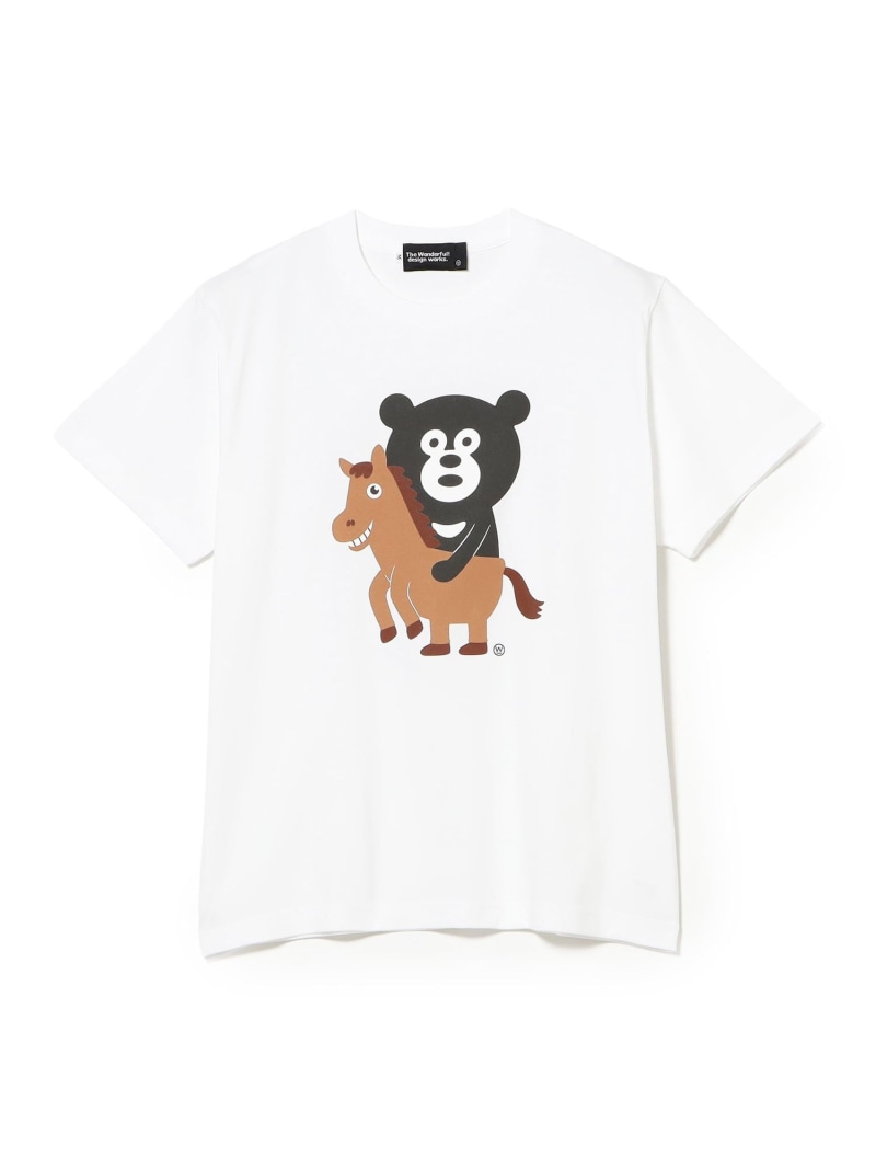 Rakuten - The Wonderful! design works. / Horce BEAR Tee BEAMS T ビームスT トップス カットソー・Tシャツ ネイビー ホワイト【送料無料】[Rakuten Fashion]