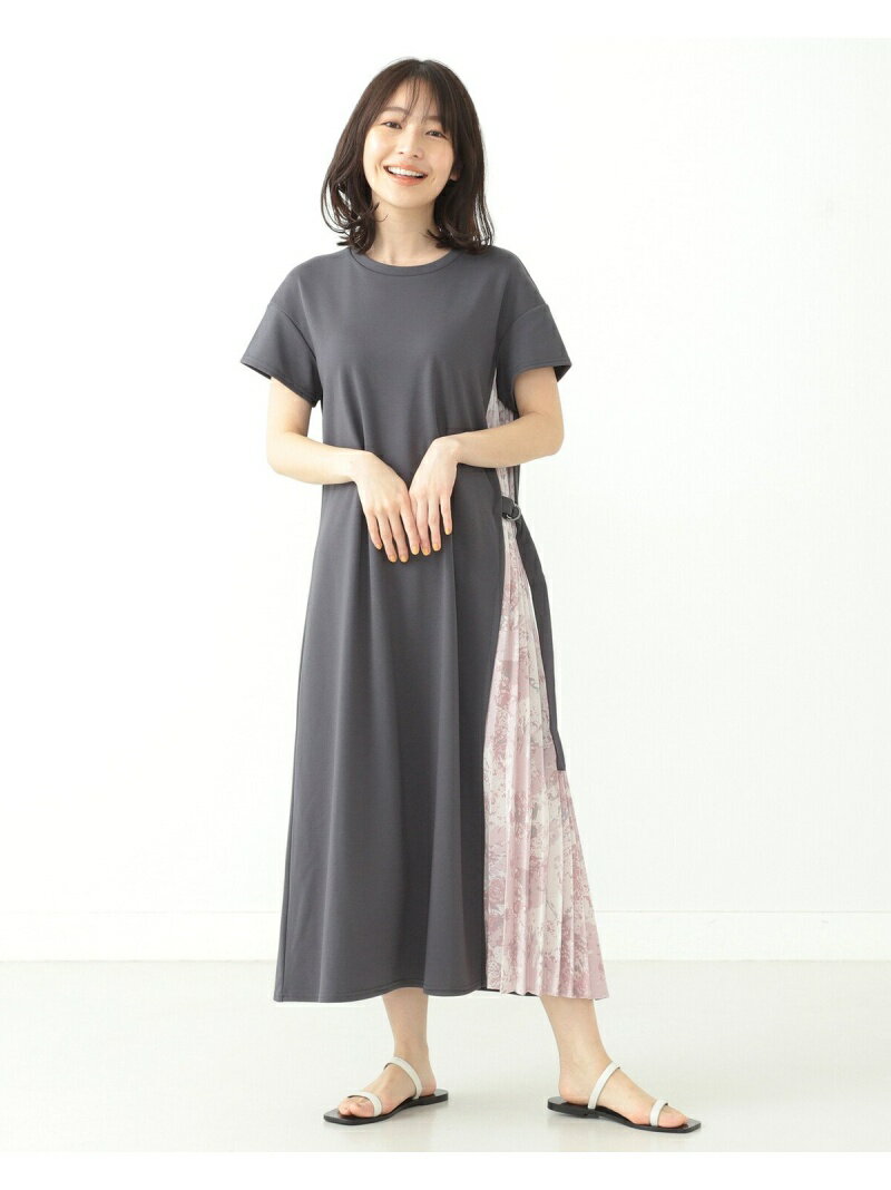 最適な材料 Beams Heart サイドプリーツ コンビワンピース Beams Heart ビームス ハート ワンピース 半袖ワンピース グレー ブラウン 送料無料 Rakuten Fashion セール Ksvgraphicstt Com