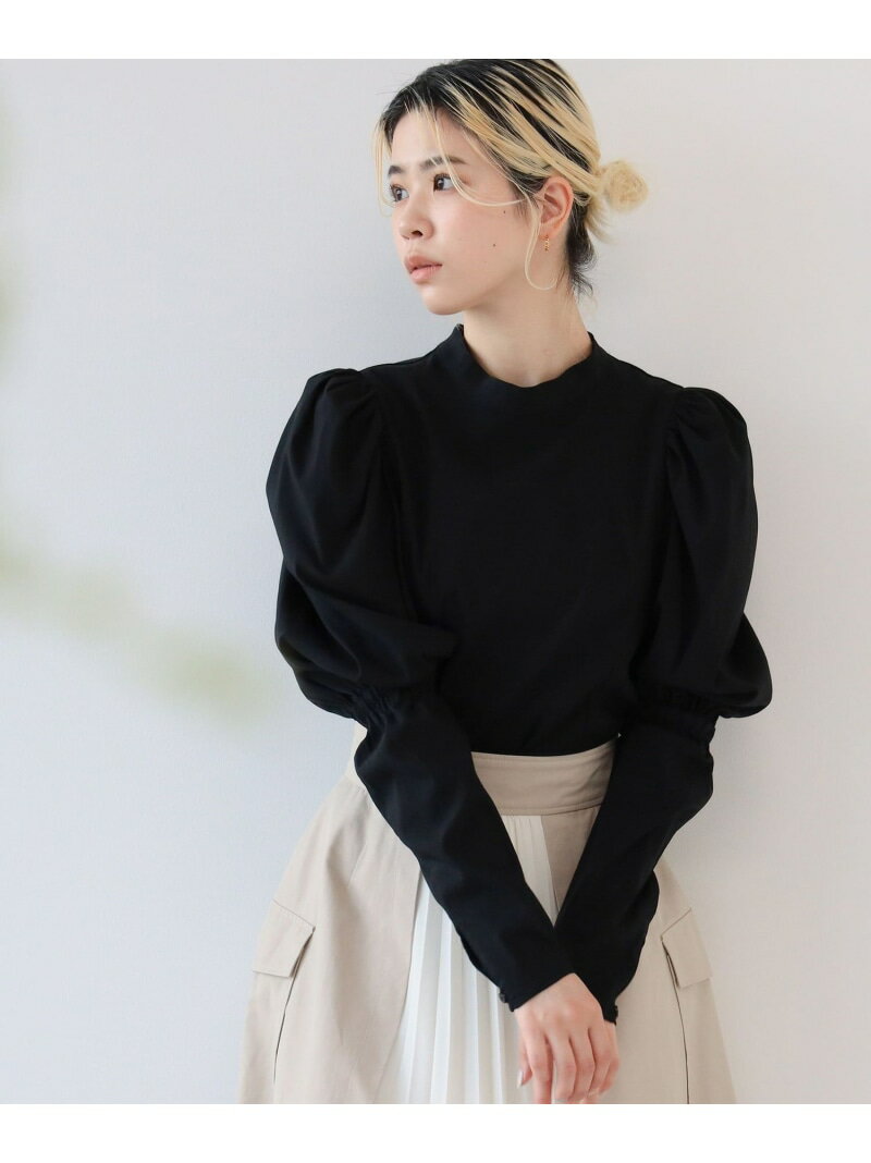 【人気急上昇中！】Ray BEAMS / ギャザー パフスリーブ ブラウス オケージョン 結婚式 お呼ばれ セレモニー 23SS Ray BEAMS ビームス ウイメン トップス シャツ・ブラウス ブラック ホワイト ピンク【送料無料】[Rakuten Fashion]のサムネイル