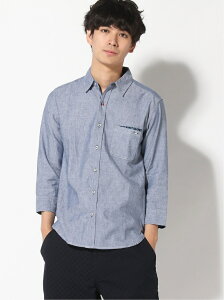 [Rakuten Fashion]BEAMS HEART / COOLMAX(R) コットンリネン 7分丈シャツ BEAMS HEART ビームス ハート シャツ/ブラウス 長袖シャツ ブルー ネイビー ピンク ホワイト【送料無料】