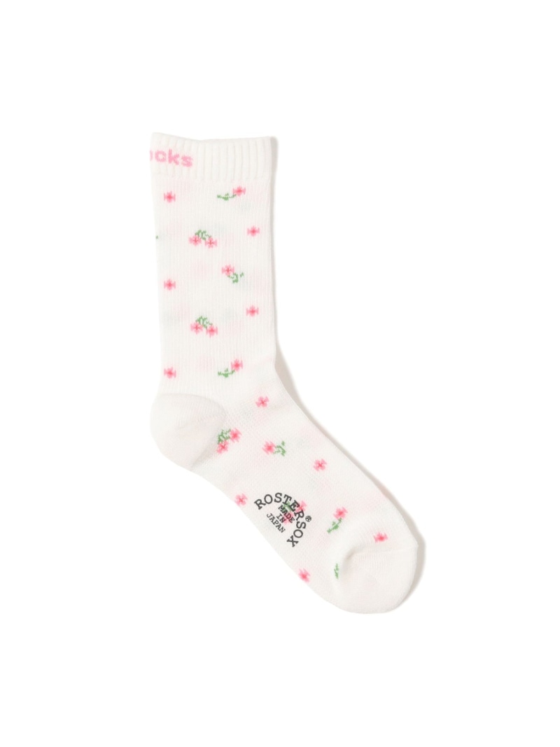 【別注】ROSTER SOX / フラワー サーマル BEAMS BOY ビームス ウイメン 靴下・レッグウェア 靴下 ブルー ピンク[Rakuten Fashion]