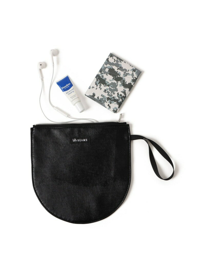 フェイクレザー ポーチ M bPr BEAMS ビームス メン 財布・ポーチ・ケース ポーチ ブラック グレー ブラウン[Rakuten Fashion]