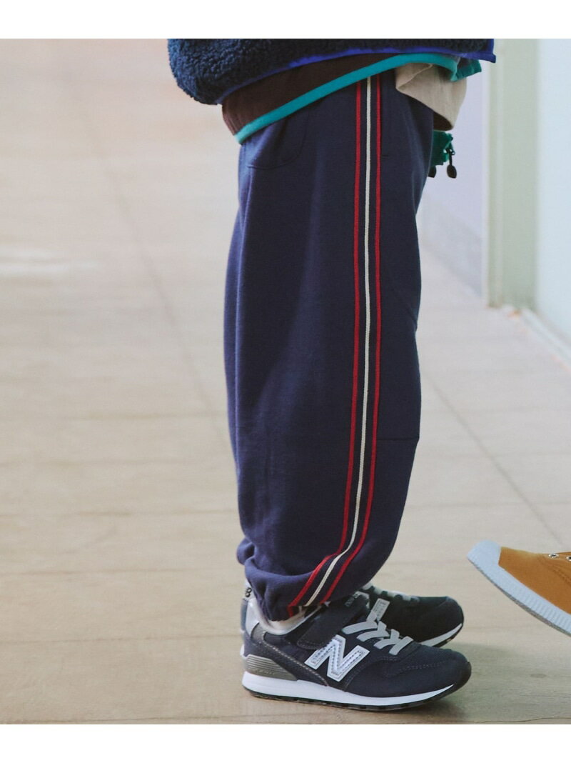 ライン スウェット パンツ 2025FW(90~140cm) BEAMS mini ビームス ミニ パンツ その他のパンツ ネイビー【送料無料】[Rakuten Fashion]