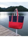 L.L.Bean BEAMS PLUS BEAMS BOY / 別注 Deep Bottom Deluxe Boat and Tote Large BEAMS PLUS ビームス メン バッグ トートバッグ ネイビー レッド【送料無料】 Rakuten Fashion