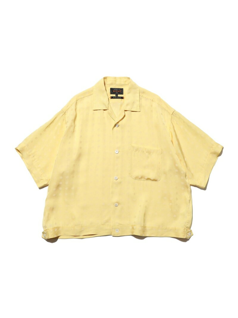 Cabana-SHT Cupro Dot Pattern BEAMS PLUS ビームス メン トップス シャツ・ブラウス イエロー ネイビー【送料無料】[Rakuten Fashion]