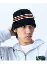 カラーライン ニット バケットハット BEAMS HEART MEN ビームス ハート 帽子 ハット ネイビー ベージュ ブラック[Rakuten Fashio...