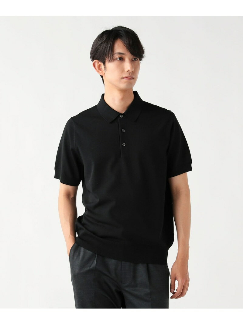 ニット ポロ BEAMS HEART MEN ビームス ハート トップス ポロシャツ ブラック ネイビー【先行予約】*【送料無料】[Rakuten Fashion]