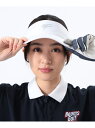 【SALE/30%OFF】<WOMEN>ワンポイント 地球ロゴ バイザー BEAMS GOLF ビームス ゴルフ 帽子 キャップ ネイビー ホワイト【RBA_E...