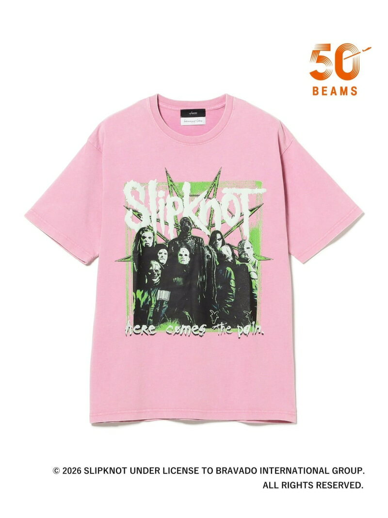 樂天商城 - 【別注】U/MUSIC * IG / Slipknot グラフィック Tシャツ International Gallery BEAMS ビームス メン トップス カットソー・Tシャツ ピンク【送料無料】[Rakuten Fashion]