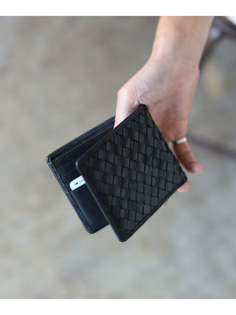 【SALE／30%OFF】SEEKER / レザー メッシュ 2つ折りウォレット B:MING by BEAMS ビーミング ライフストア バイ ビームス 財布・ポーチ・ケース 財布 ブラック【RBA_E】【送料無料】[Rakuten Fashion]