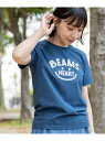 BEAMS HEART / スマイル ロゴTシャツ＜WOMEN＞ 24SS イージーケア BEAMS HEART WOMEN ビームス ハート トップス カットソー Tシャツ ネイビー ホワイト グリーン ブルー パープル Rakuten Fashion