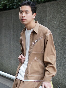 [Rakuten Fashion]【SALE／40%OFF】Lee × BEAMS / 別注 ワーク ジャケット BEAMS MEN ビームス メン コート/ジャケット デニムジャケット ブラウン グレー【RBA_E】【送料無料】