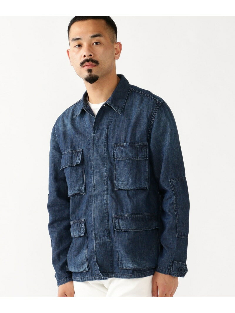 REMI RELIEF * BEAMS PLUS /  Military Shirt Jacket Cotton Linen 24SS BEAMS MEN ӡॹ  㥱åȡ ֥륾󡦥ѡ ֥롼̵[Rakuten Fashion]
