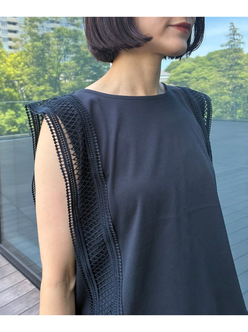 レース ノースリーブ プルオーバー BEAMS HEART WOMEN ビームス ハート トップス カットソー・Tシャツ ホワイト ブラウン ネイビー【送料無料】[Rakuten Fashion]