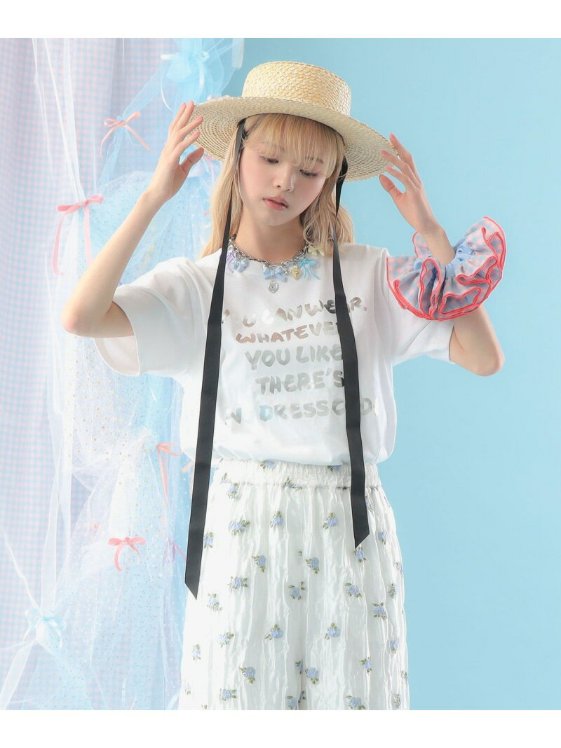 Rakuten - メッセージ Tシャツ CAROLINA GLASER カロリナ グレイサー トップス カットソー・Tシャツ ブラック ホワイト【送料無料】[Rakuten Fashion]