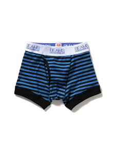 BEAMS / 太ボーダー ボクサーパンツ BEAMS MEN ビームス メン インナー・ルームウェア ボクサーパンツ・トランクス ブルー ネイビー[Rakuten Fashion]