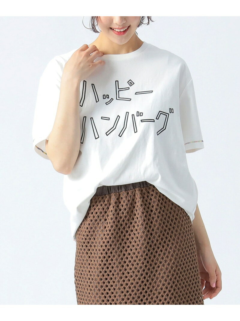 【SALE／80%OFF】【EXCLUSIVE】ハッピーハンバーグ ロゴ Tシャツ BEAMS HEART WOMEN ビームス ハート トップス カットソー・Tシャツ ピンク グレー ホワイト【RBA_E】[Rakuten Fashion]のサムネイル